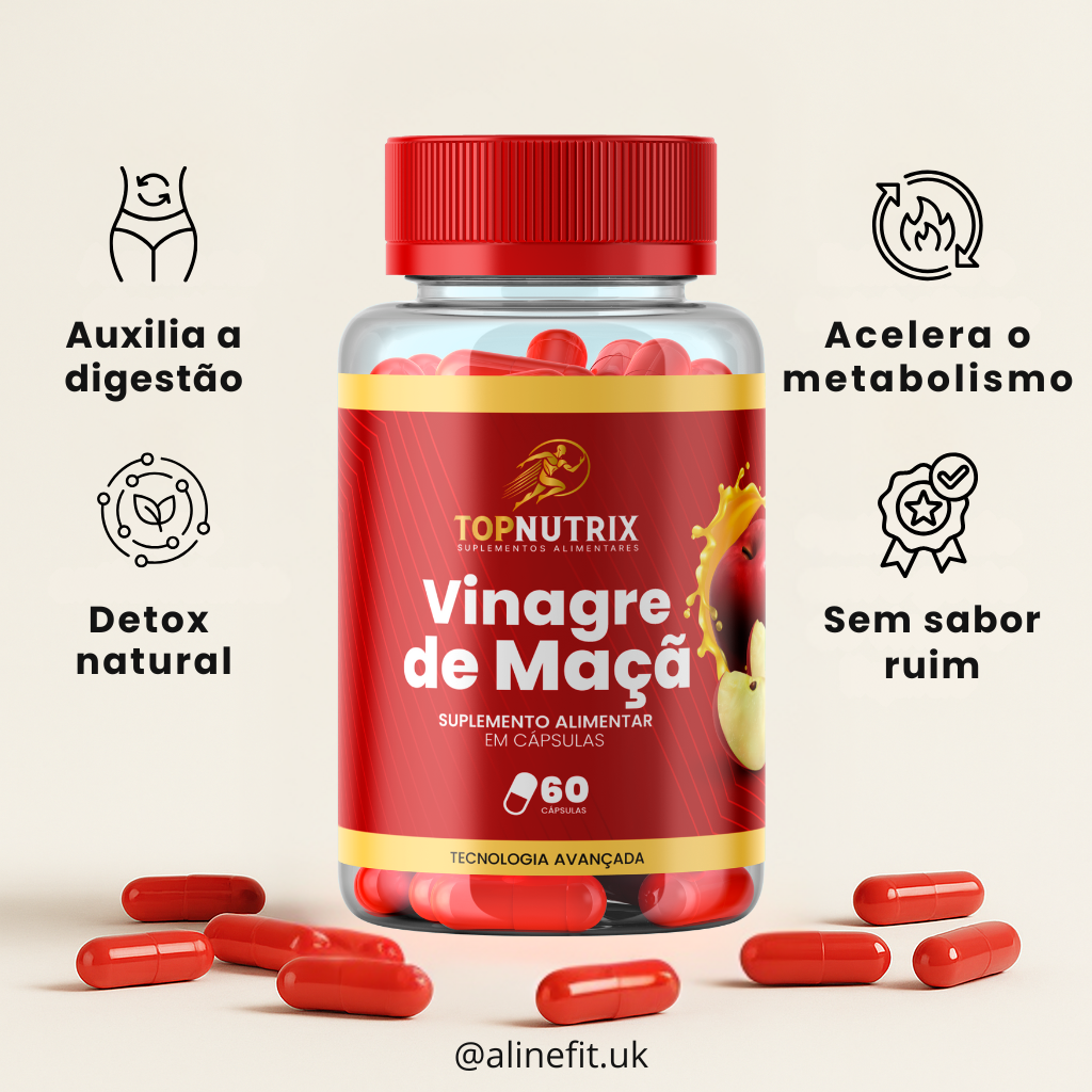 🍏 Vinagre de Maçã em Cápsulas com Vitaminas A, C e E