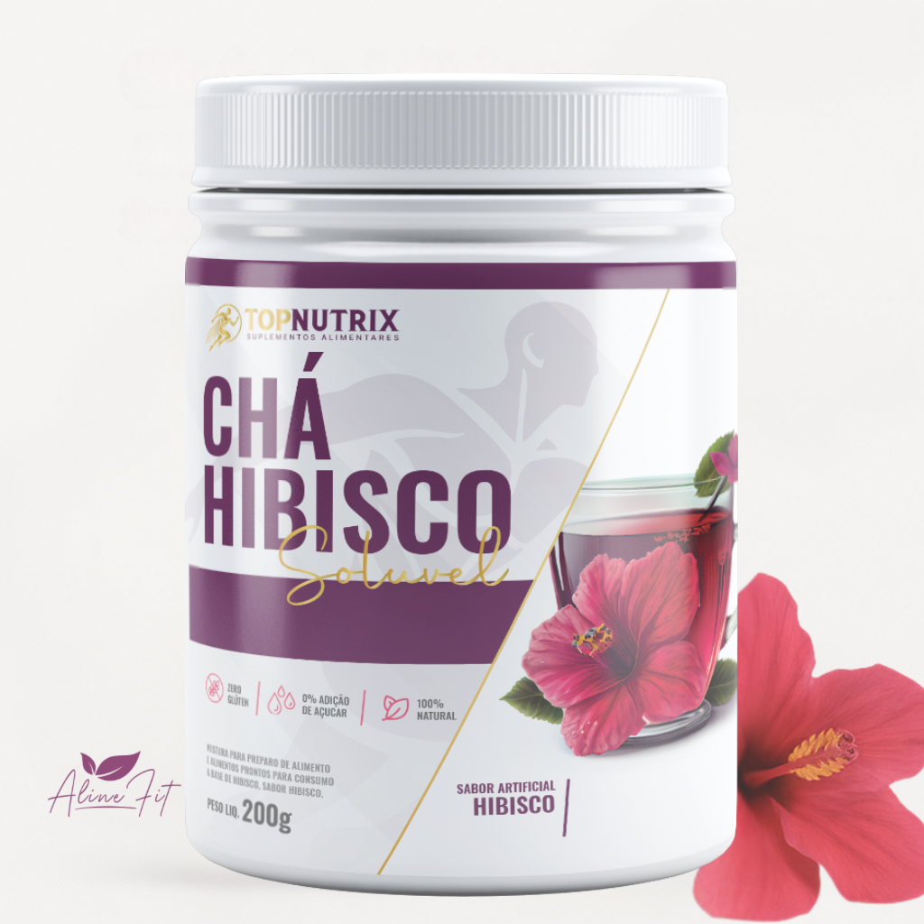 Chá de Hibisco Solúvel com Colágeno – 200g | 40 doses