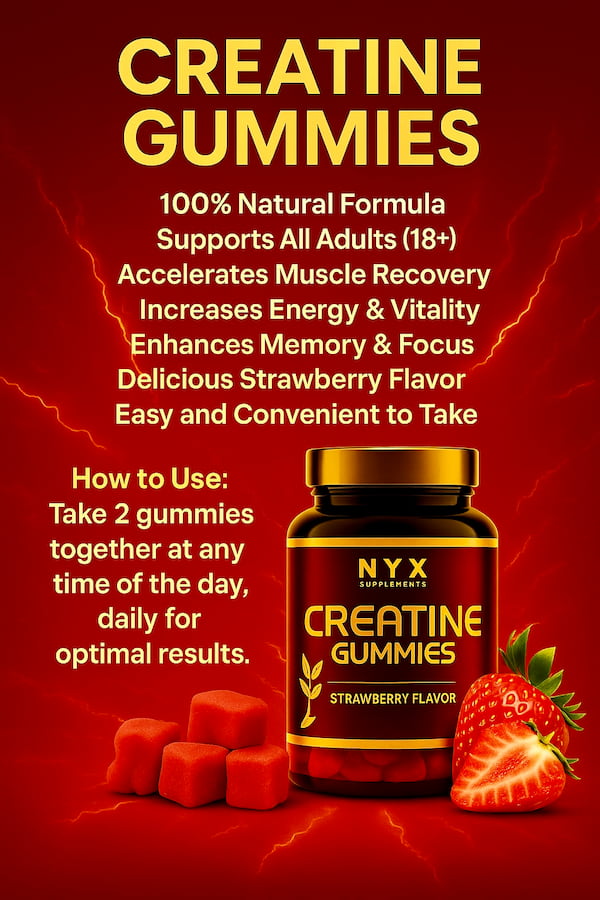 Creatine Gummies – More Energy, Strength and Flavor!