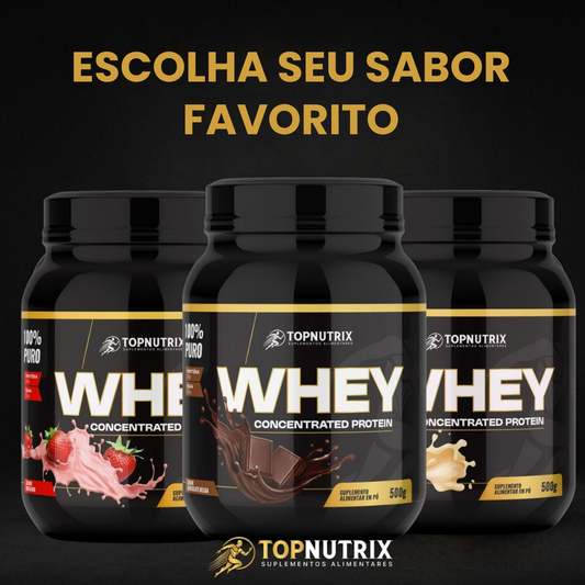 Whey Protein Concentrado 500g – TopNutrix (24g proteína)